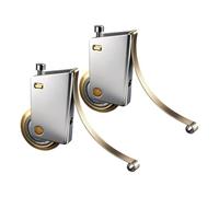 Kit De Repuesto De Ruedas Para Puerta Corredera | 2 Piezas Accesorios De Rodadura Para Cancela | Conjunto de Rodillos de Correderas | Para Reparar En Hogar Baño Porche Dormitorio Armario Garaje Patio