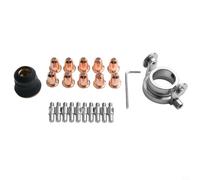 Kit de repuesto de soplete cortador de plasma de 22 piezas para Trafimet S45 y S25: electrodos, boquillas, protectores de punta, guías de rodillos (cobre y metal,