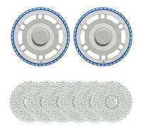 Kit de repuesto de tablero de microfibra para fregona compatible con aspiradora robótica ECOVACS T30/OMNI/T30S T50 N30 Series con 6 trapos de limpieza, juego de 8 piezas