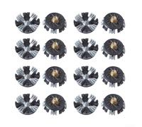 Kit de repuesto de tacos de golf de goma, 16 piezas con geometría de 8 puntos para modelos de zapatos de golf basados en tornillos de rosca de metal (negro-gris)