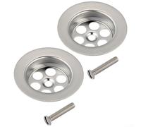 Kit de repuesto de tapón de baño, tapón de drenaje de bañera de acero inoxidable con tornillo para reparación de agujeros de bañera y prevención de fugas, juego de 2