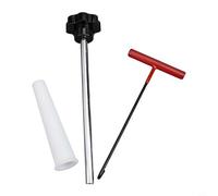 Kit de repuesto de vástago de válvula para servicio de neumáticos de vehículo, incluye gancho extractor, herramienta de asistencia de boca superior y guantes (negro)