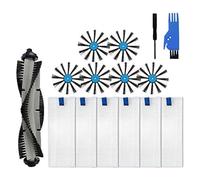 Kit de repuesto for robot aspirador EV675 compatible con Bissell, piezas de limpieza en seco y húmedo, incluye 1 cepillo principal, 6 cepillos laterales, 6 filtros HEPA