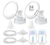 Kit de repuesto Maymom para extractor de leche, compatible con Spectra S1/S2/S9 Plus, incluye brida de 24 mm, válvula de pico de pato, tubo, biberón y protector antirretorno, accesorios no originales