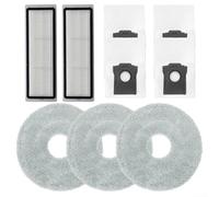 Kit de repuesto para aspiradora Cecotec para Conga para X100 para X-Treme, incluye filtro de trapeador y bolsa de polvo, 1 juego de 2 filtros, 3 paños de fregona, 4 bolsas de polvo (A)