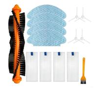 Kit de repuesto para aspiradora robot, cepillo principal, cepillo lateral, paño de fregona para Tefal Explorer y Smart Force Series 20 40 50 75 modelos RG7687 RR7687WH con cepillo de limpieza