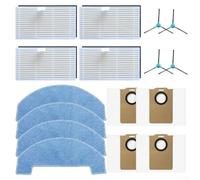Kit de repuesto para aspiradoras robot Ultenic para T20 Pro, T10 Lite y Honor Choice S3/R3, incluye filtros HEPA, paños de fregona, bolsas de polvo, cepillos laterales