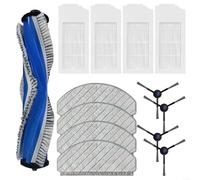 Kit de repuesto para Bosch BCRC1W BCRD1W BCRC2W BCRD2W, juego de paños de fregona con filtro de cepillo lateral principal, piezas de microfibra de plástico de nailon (A)