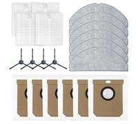 Kit de repuesto para Cecotec para Conga 8490 incluye 4 filtros, 6 paños de fregona, 6 bolsas de polvo y 4 cepillos laterales para Ultimate Ultra Power Home Side Brush Filter Mop Cloth Bag