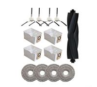 Kit de repuesto para Dreame L10s Ultra y para Xiaomi X10+ Robot Aspirador Gran Capacidad Bolsa de Polvo Fácil Instalación Incluye Cepillo Principal Bolsas de Polvo Paños Mopa Cepillos Laterales Goma