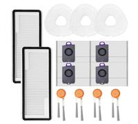 Kit de repuesto para NARWAL para Freo X10 Pro, filtros de aspiradora robot, cepillos laterales, paños de fregona, filtro HEPA y bolsas de polvo accesorios