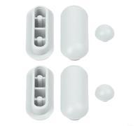 Kit de repuesto para parachoques de asiento de inodoro con cubiertas superiores para absorción de golpes y reducción de ruido en accesorios de baño, color blanco, paquete de seis piezas, diseño de