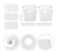 Kit de repuesto para refrigerador con dos cierres y tres bisagras más tornillos de acero inoxidable para modelos Igloo de 50 a 165 cuartos de galón, color blanco