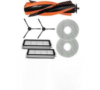Kit de repuesto para robot aspirador, 1 cepillo principal + 2 cepillos laterales + 2 filtros + 2 paños de fregona, para Cecotec para Conga M100 Spin AI, limpieza profunda y trapeador para combo