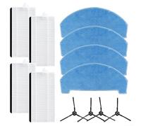 Kit de repuesto para robot aspirador y fregona ILIFE V3x con cepillos laterales, filtros y paños de fregona diseñados para un fácil intercambio de componentes (A)