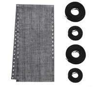 Kit de repuesto para silla de playa, cuerda de tela, cubierta de malla de tela de 160 x 43 cm con cuerdas elásticas para jardín al aire libre, patio, muebles, tumbona, silla reclinable, silla de playa