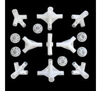 Kit de repuesto para tienda de campaña de 25/19 mm, patas de toldo, conector central de esquina, piezas de plástico para reparación de toldo de camping, juego blanco (15 piezas)