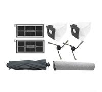 Kit de repuesto todo en uno para Mova S70 Roller S70 Pro S70 Ultra con cepillo principal cepillos laterales, filtros bolsas de polvo y paños reutilizables