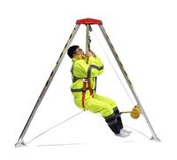 Kit de rescate de trípode para espacios reducidos, sistema de detención de caídas de 7 pies, trípode de rescate de incendios para 1200/1800/2500 libras, ideal para conductos, túneles y alcantarillado