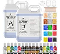 Kit de Resina Epoxi - 3,800ml Transparente Epoxy Resin y Tinta Alcohol, Metálico Alcohol Ink, Colorante de Resina, Mica Powder, Foil Flakes para Principiantes, Artesanía, Fabricación de Joyas