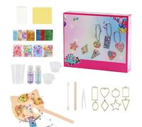 Kit de resina epoxi, juego de material de moldeo apto para principiantes para la creación de, suministros de fundición con componentes para hacer colgantes, solución creativa de manualidades