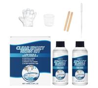 Kit de resina - Juego AB de resina epoxi transparente - Kit DIY cristalino 1:1, 200 ml | Pegamento autonivelante antiamarilleo sin burbujas de 240 g para posavasos de joyas, Ar