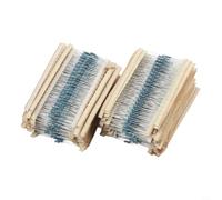Kit de resistencia de película metálica 1/4 W, 130 valores, 1 ohmio a ohmio, caja surtida de 2600 piezas con tolerancia del 1 % para circuitos electrónicos y proyectos de bricolaje (en bolsa)