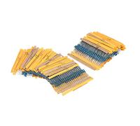 Kit de resistencias, 2600 unidades, 130 valores, kit surtido de resistencias de 1/4 W, caja de resistencia de película metálica para proyectos electrónicos de bricolaje