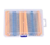 Kit de resistencias de película metálica de 2600 piezas |Tolerancia ±1% 1Ω - 3MΩ para proyectos de bricolaje |Resistencias de plomo largo para electrónica/reparación/laboratorio
