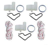 Kit de resorte de trinquete de cuerda de arranque de retroceso para FS45 FS55 BG55 para BG65 para cortador de cepillo BG85 TS400, 3 perros, 3 arandelas, 3 resortes, 2 cuerdas