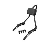 Kit de respaldo de pasajeros de motocicleta en negro y cromo compatible con modelos principales indios, incluido Bobber Dark Horse Super Sport Chief Limited ícono 2022-2025(Black)