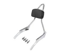 Kit de respaldo de pasajeros de motocicleta en negro y cromo compatible con modelos principales indios, incluido Bobber Dark Horse Super Sport Chief Limited ícono 2022-2025(Chrome)