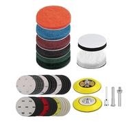 Kit de restauración de faros delanteros de coche, 42 piezas, almohadillas de lana, discos de lijado con 3 brocas para mejorar por la noche, kit de pulido de faros limpiadores, restaurador y