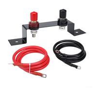 Kit de reubicación de batería de cobre con poste de salto de 0.2 m, terminal remoto de 4 AWG/5 AWG para coche, camión, UTV para ATV, RV, tractor, barco, cable de extensión de batería resistente (4 AWG