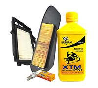 Kit de revisión Bardahl XTM 10W40, filtro de aire, variador, bujía, Yamaha X-Max 250