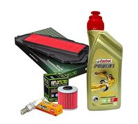 Kit de revisión Castrol Power 1 10W40 filtro aceite aire vela Kymco Xciting 400i