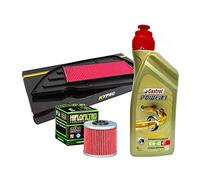 Kit de revisión Castrol Power 1 10W40 filtro de aceite de aire Kymco K-XCT IE 125/300