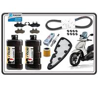 Kit de revisión con filtro de aire, filtro de aceite y aceite para Piaggio Beverly 350 Sport Touring con ABS - Beverly 350, todos los modelos solo con ABS con correa y rodillos originales.