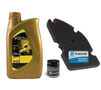 Kit de revisión de filtro de aceite y filtro de aire + aceite para Piaggio Vespa GTS 125 - GTS 250 - Vespa GTS 300 - GTS 300 todos los modelos originales.