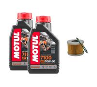 Kit de revisión Zontes ZT 310 filtro de aceite + compatible con Motul 7100 10W50 2 l