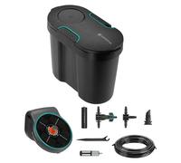 Gardena kit de riego solar AquaBloom que incluye depósito de agua: kit de riego con energía solar para hasta 20 plantas de balcón, unidad de control con 14 programas de riego (13301-20)