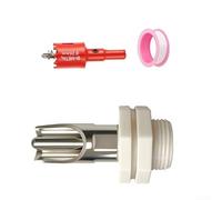 Kit de riego automático de cerdos que contiene conector de boquilla de pezón, cinturón de materia prima y herramienta de perforación de agujeros para instalaciones ganaderas (juego de 1 pieza)