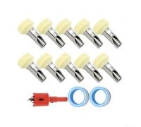 Kit de riego automático de cerdos que contiene conector de boquilla de pezón, cinturón de materia prima y herramienta de perforación de agujeros para instalaciones ganaderas (juego de 10 piezas)
