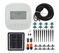Kit de riego automático, kit de riego automático por goteo, máquina de riego inteligente con control de voz, temporizador de riego WiFi, carga solar, programable, para riego de plantas de vacaciones e