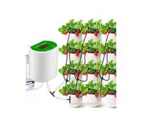 Kit de riego automático por goteo para plantas de interior, sistema de autorriego con pantalla LED y temporizador ajustable.