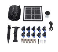 Kit de Riego Automático Solar con 12 Modos, de Goteo para 10 Macetas, Dispositivo de Riego Alimentado por Energía Solar para Interior y Exterior