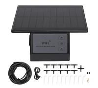 Kit de riego de goteo automático solar Tiempo de control de aplicaciones WiFi 2000mAh Batería Ayuda de autocomparación para plantas Flores Balcón Jardín