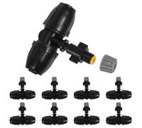 Kit de Riego por Goteo Automático 10 Piezas Pp Negro para Plantas | Instalación Sencilla, Riego, Nebulización de Enfriamiento, Jardín y Huerto, Uso en Sistemas Domésticos