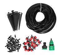 Kit de riego por goteo automático con manguera de 20 m y 4/7, de riego para jardín con gotero ajustable para plantas en macetas, jardineras y huertos vegetales