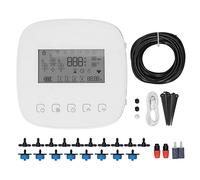 Kit de riego por goteo automático Temporizador programable inteligente de riego automático para plantas de jardín de interior y exterior con carga solar USB Batería de 2600 mAh